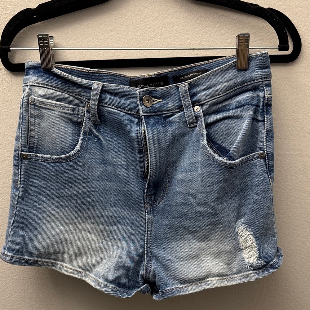 Kendall & Kylie Light Blue Distressed Jean Shorts
